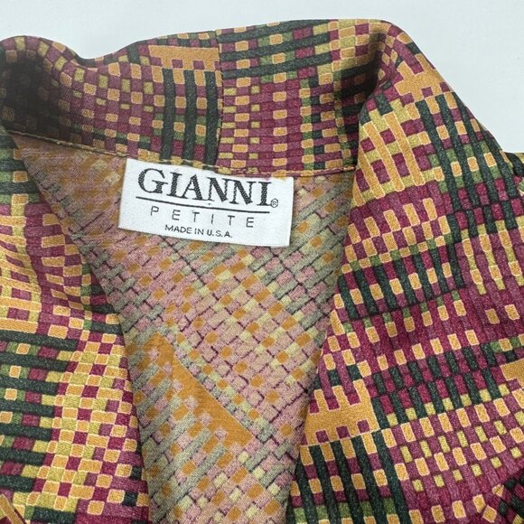 Gianni Petite Women's Long Sleeve Button-Up Blouse Size 8 - Picture 3 of 9